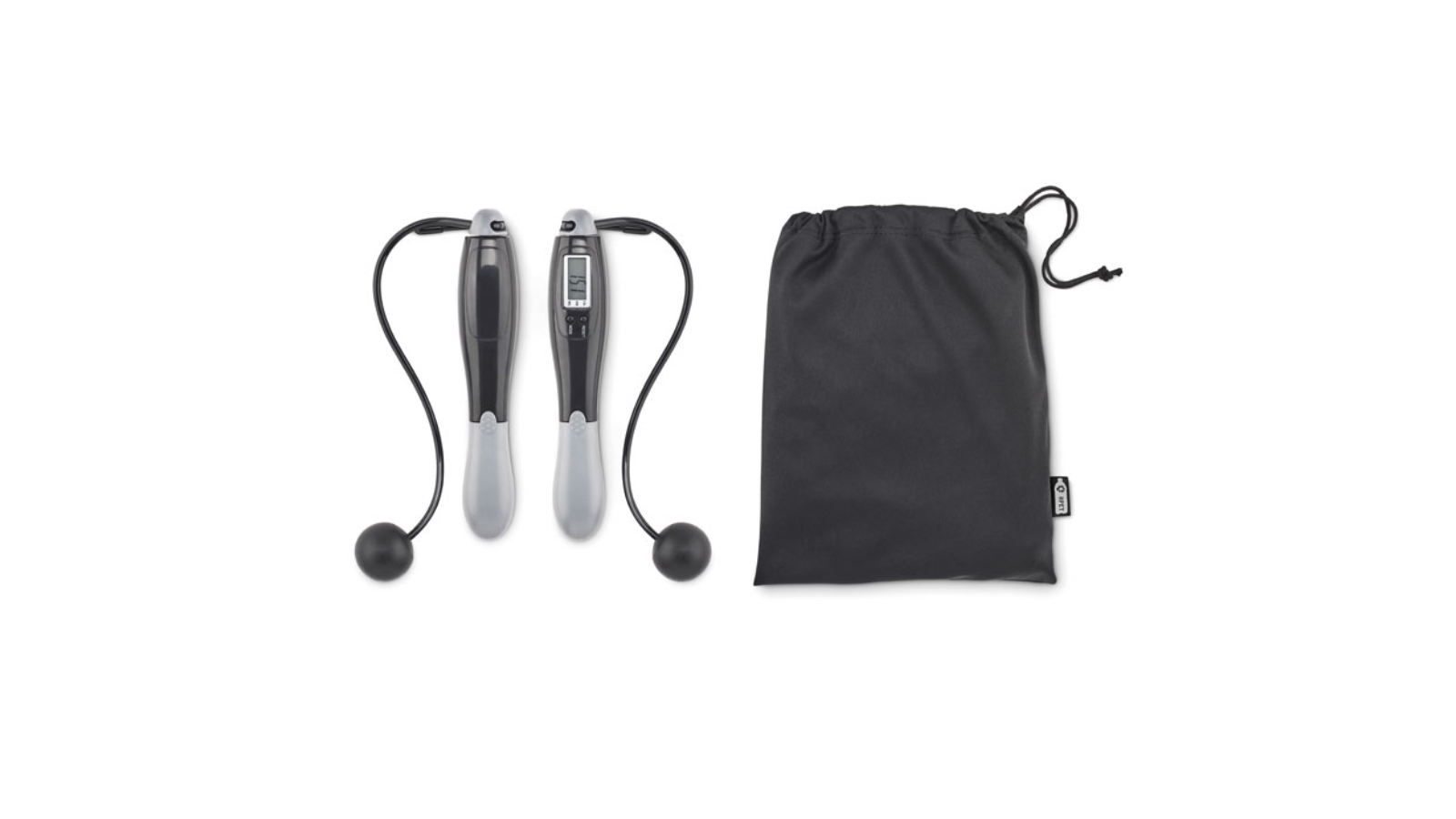 <p>Midocean’s Jumpy, adjustable wireless digital jump rope with rPET case</p>
