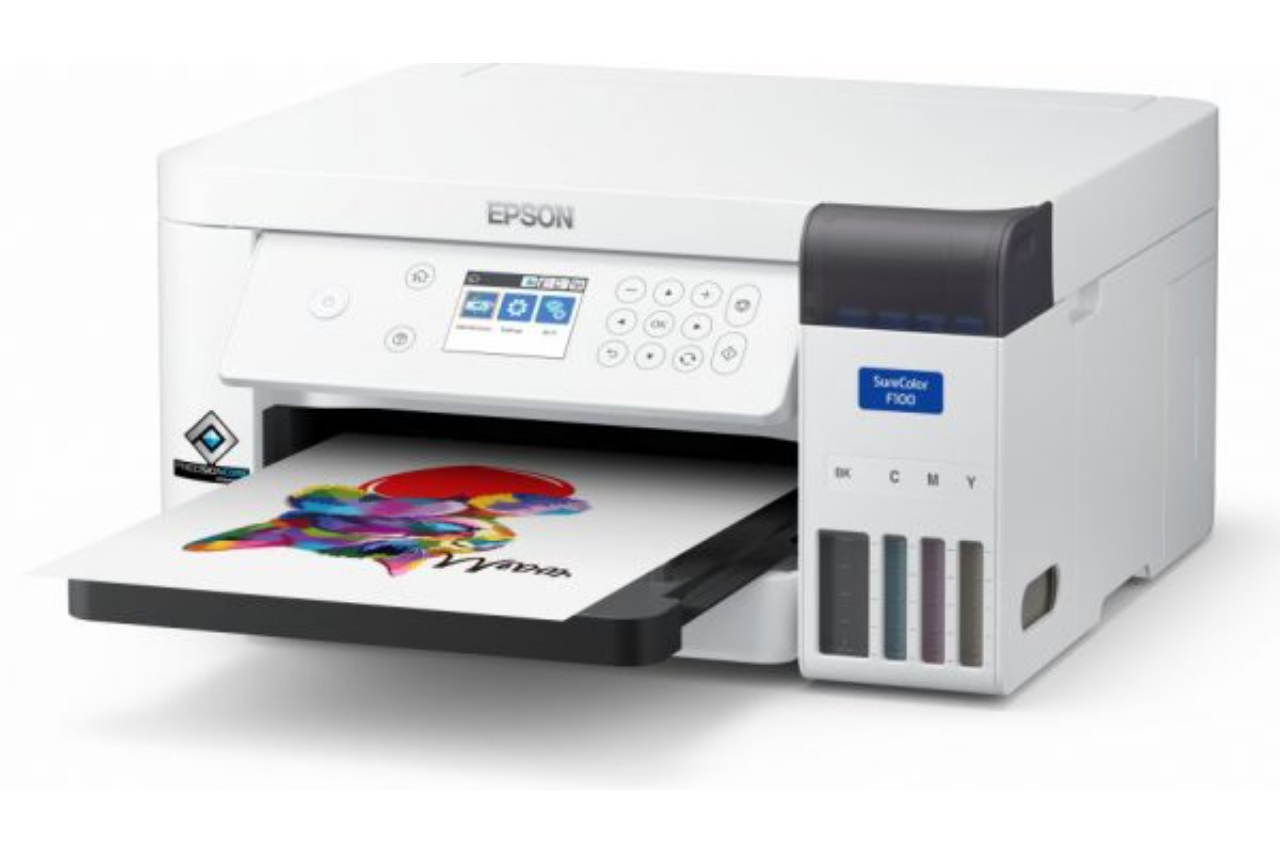 <p>The Epson SC-F100 SureColor model offered by Awservice is recommended for dye sublimation on clothing, objects and gadgets</p>
