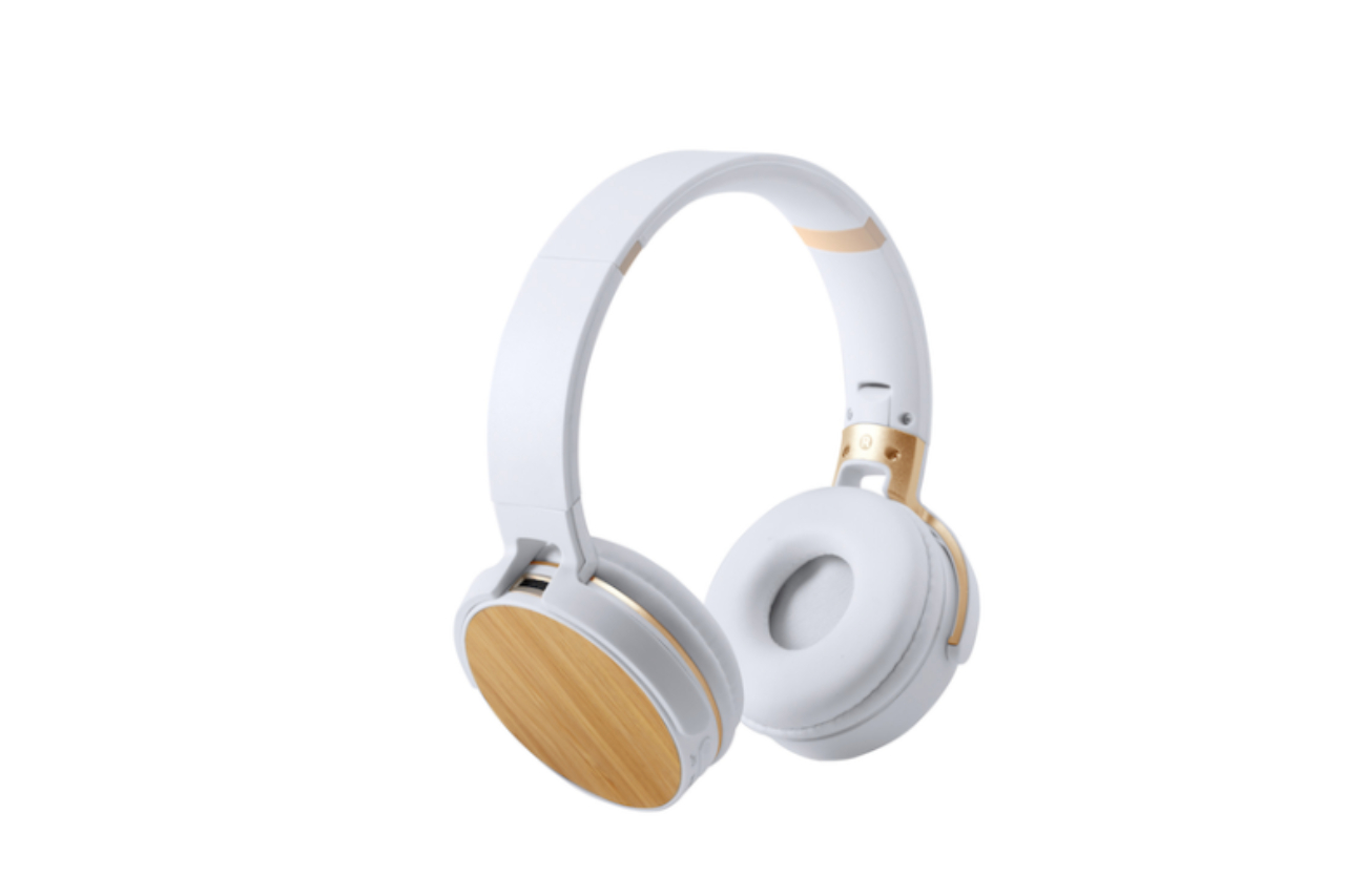 <p>Gadget48's foldable Bluetooth headphones are made of </p>
<p>wheat straw plastic with faux leather ear pads.</p>
