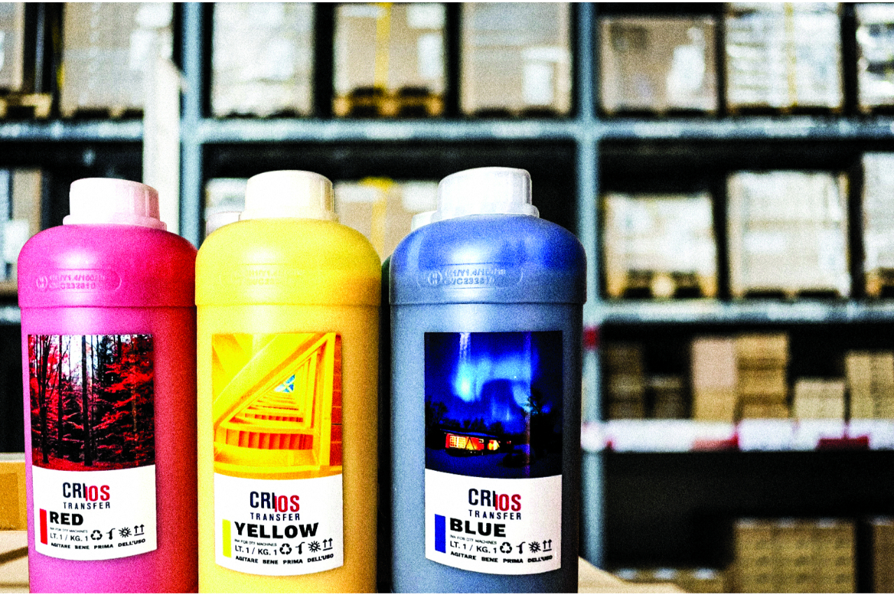 <p>Inks for Dtf inkjet machines with Oeko Tex certification, sold in 1 l / 1 kg bottles. From the Crios Transfer offer</p>

