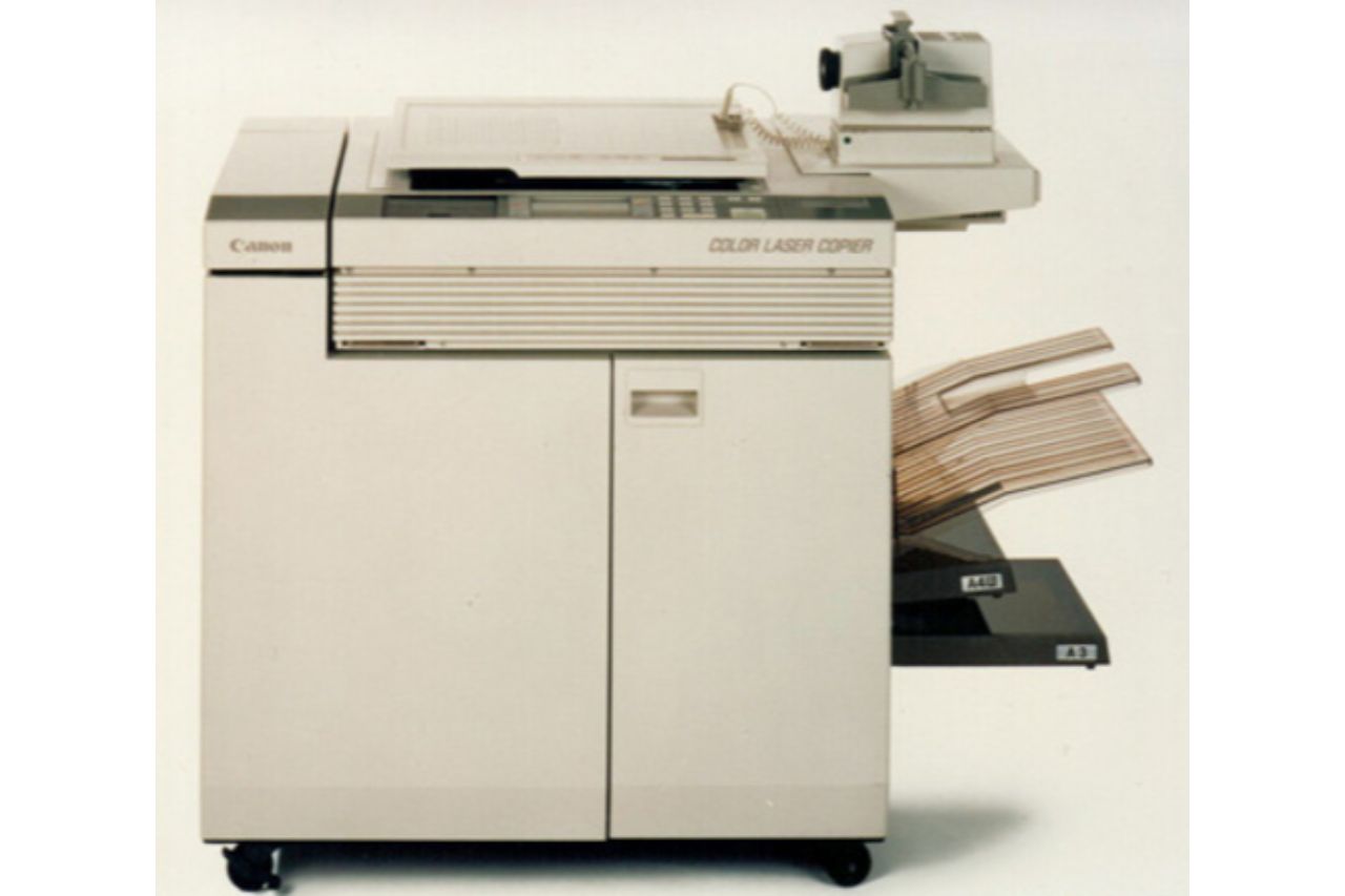 <p>It all started here: Canon Clc 500, a pioneering colour copier that Leva installed in the 1980s in tourist villages in Apulia to customise T-shirts, puzzles and paper and cardboard items</p>
