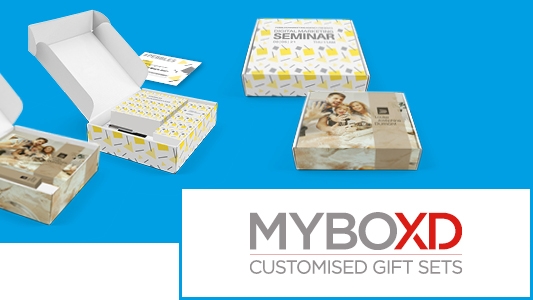 <p>MYBOXD, che dà la possibilità ai clienti di creare dei kit di articoli comprensivi di scatola personalizzata secondo la grafica del cliente</p>
