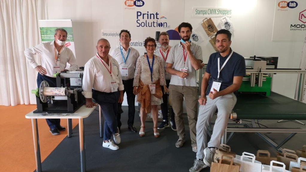 <p>Il team Print Solution presente alla Special Edition PTE</p>
